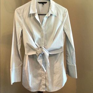 WHBM Long Sleeve Navy & White